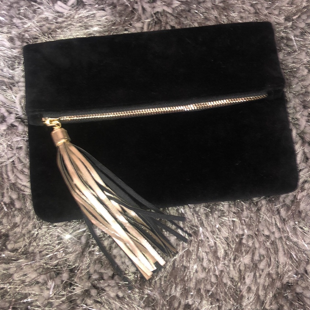 Merona velvet clutch